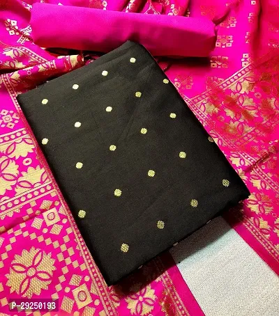 Elegant Banarasi Silk Jacquard Dress Material with Dupatta For Women