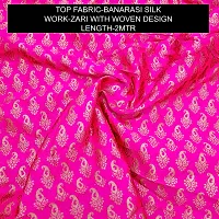 Elegant Pink Banarasi Silk Jacquard Suit Dress Material without Dupatta For Women-thumb1