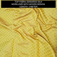 Elegant Yellow Banarasi Silk Jacquard Weave Dress Material with Dupatta For Women-thumb1