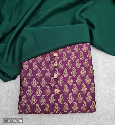 Elegant Purple Banarasi Silk Jacquard Suit Dress Material without Dupatta For Women-thumb0