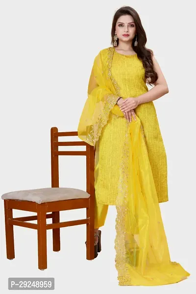 Elegant Banarasi Silk Jacquard Dress Material with Dupatta For Women-thumb0