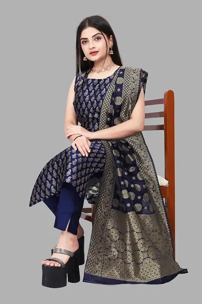 Stylish Jacquard Woven Unstitched Suit