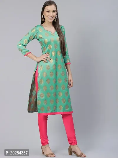 Elegant Green Banarasi Silk Jacquard Suit Dress Material without Dupatta For Women-thumb0