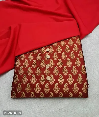 Elegant Maroon Banarasi Silk Jacquard Suit Dress Material without Dupatta For Women