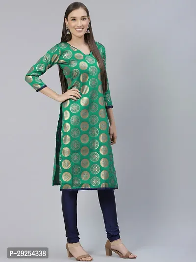 Elegant Green Banarasi Silk Jacquard Suit Dress Material without Dupatta For Women