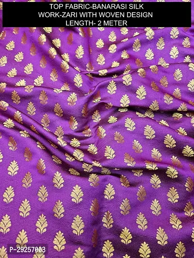 Elegant Purple Banarasi Silk Jacquard Suit Dress Material without Dupatta For Women-thumb2