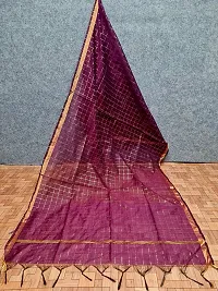 Elegant Purple Banarasi Silk Jacquard Weave Dress Material with Dupatta For Women-thumb2