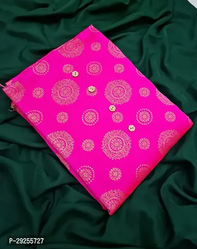 Elegant Pink Banarasi Silk Jacquard Suit Dress Material without Dupatta For Women