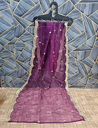 Elegant Purple Banarasi Silk Jacquard Weave Dress Material with Dupatta For Women-thumb2