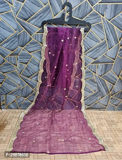 Elegant Purple Banarasi Silk Jacquard Weave Dress Material with Dupatta For Women-thumb3