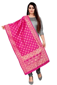 Elegant Pink Banarasi Silk Jacquard Weave Dress Material with Dupatta For Women-thumb2