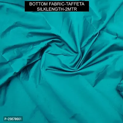 Elegant Teal Banarasi Silk Jacquard Weave Dress Material with Dupatta For Women-thumb4