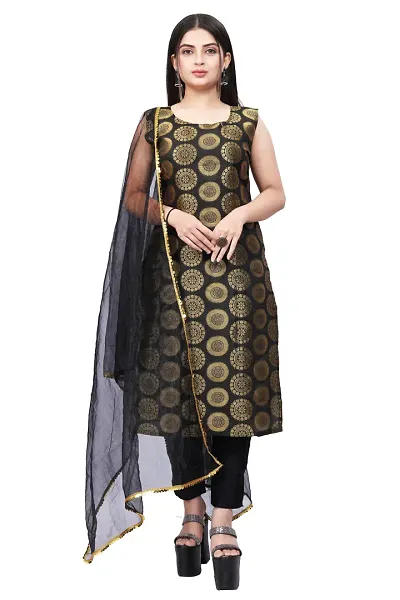 Stylish Jacquard Printed Unstitched Suit