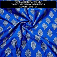 Elegant Blue Banarasi Silk Jacquard Suit Dress Material without Dupatta For Women-thumb1