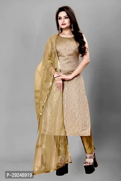 Elegant Banarasi Silk Jacquard Dress Material with Dupatta For Women-thumb0