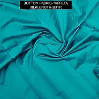 Elegant Teal Banarasi Silk Jacquard Weave Dress Material with Dupatta For Women-thumb3