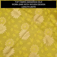 Elegant Yellow Banarasi Silk Jacquard Suit Dress Material without Dupatta For Women-thumb1