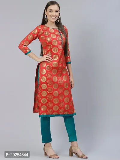 Elegant Red Banarasi Silk Jacquard Suit Dress Material without Dupatta For Women