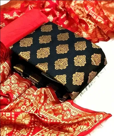 Beautiful Banarasi Silk Dress Material with Dupatta