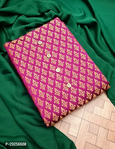 Elegant Purple Banarasi Silk Jacquard Suit Dress Material without Dupatta For Women