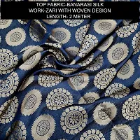 Elegant Black Banarasi Silk Jacquard Suit Dress Material without Dupatta For Women-thumb1