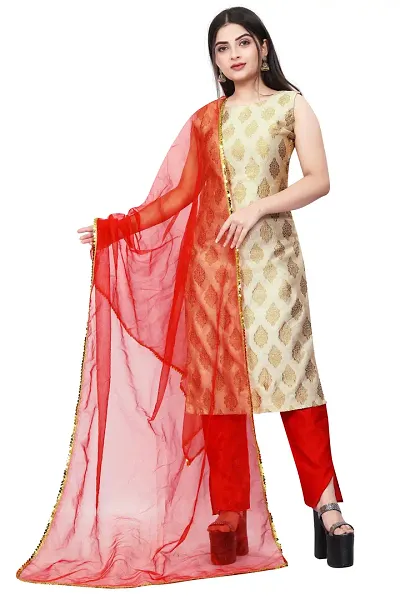 Stylish Jacquard Woven Unstitched Suit