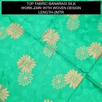 Elegant Green Banarasi Silk Jacquard Suit Dress Material without Dupatta For Women-thumb1