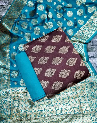 Stylish Banarasi Silk Jacquard Unstitched Suits