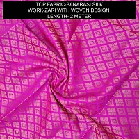 Elegant Pink Banarasi Silk Jacquard Suit Dress Material without Dupatta For Women-thumb1