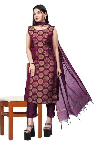 Stylish Jacquard Woven Unstitched Suit