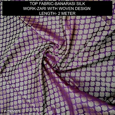 Elegant Purple Banarasi Silk Jacquard Suit Dress Material without Dupatta For Women-thumb2