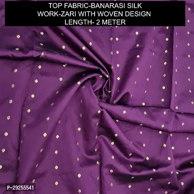 Elegant Purple Banarasi Silk Jacquard Suit Dress Material without Dupatta For Women-thumb2