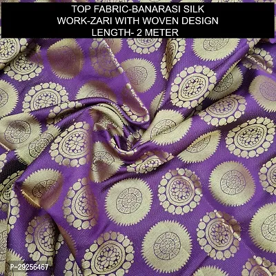 Elegant Purple Banarasi Silk Jacquard Suit Dress Material without Dupatta For Women-thumb2