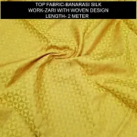 Elegant Yellow Banarasi Silk Jacquard Weave Dress Material with Dupatta For Women-thumb1