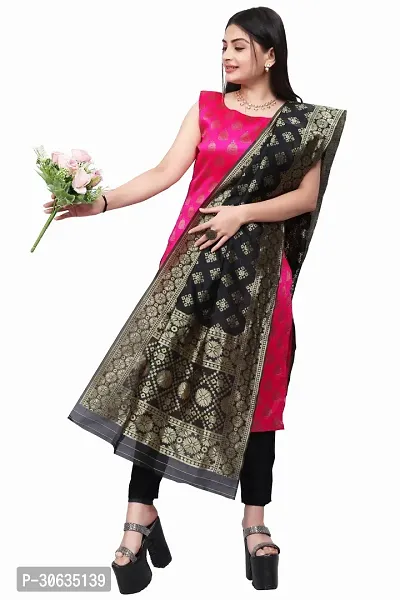 Elegant Pink Banarasi Silk Jacquard Weave Dress Material with Dupatta For Women