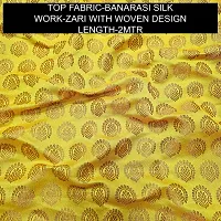 Elegant Yellow Banarasi Silk Jacquard Suit Dress Material without Dupatta For Women-thumb1