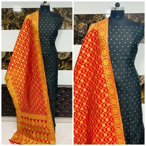 Banarasi Goldern Zari Butti Dress Material