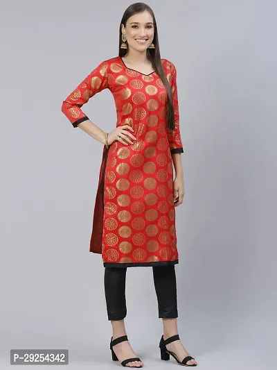 Elegant Red Banarasi Silk Jacquard Suit Dress Material without Dupatta For Women