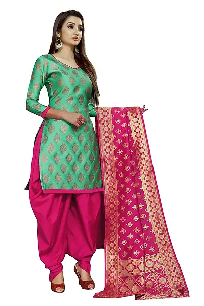 Exclusive Banarasi Silk Dress Material with Dupatta