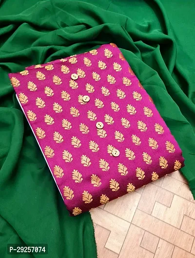 Elegant Purple Banarasi Silk Jacquard Suit Dress Material without Dupatta For Women