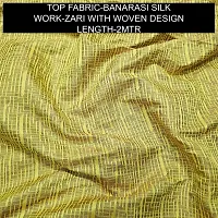 Elegant Yellow Banarasi Silk Jacquard Dress Material without Dupatta For Women-thumb1