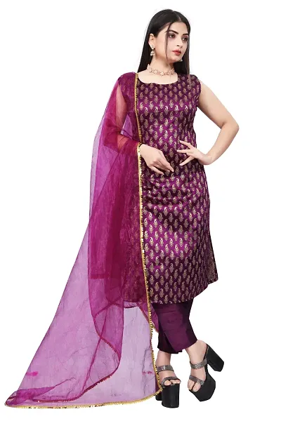 Stylish Jacquard Woven Unstitched Suit