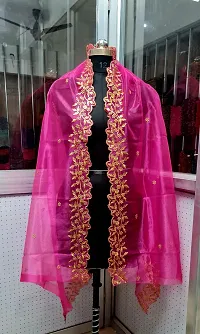 Elegant Pink Banarasi Silk Jacquard Weave Dress Material with Dupatta For Women-thumb2