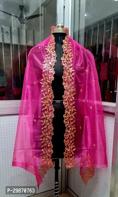 Elegant Pink Banarasi Silk Jacquard Weave Dress Material with Dupatta For Women-thumb3