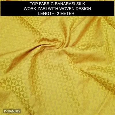 Elegant Yellow Banarasi Silk Jacquard Suit Dress Material without Dupatta For Women-thumb2