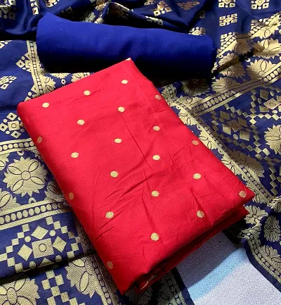 Stylish Banarasi Silk Jacquard Unstitched Suits