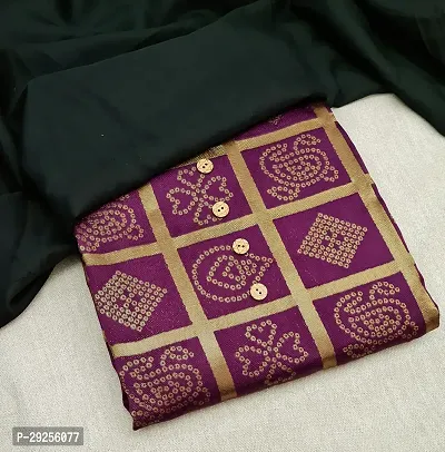 Elegant Purple Banarasi Silk Jacquard Suit Dress Material without Dupatta For Women