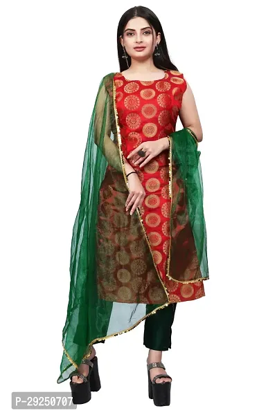 Elegant Banarasi Silk Jacquard Dress Material with Dupatta For Women-thumb0