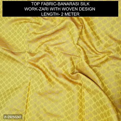 Elegant Yellow Banarasi Silk Jacquard Suit Dress Material without Dupatta For Women-thumb2