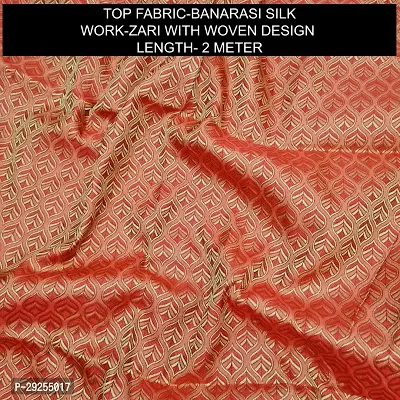 Elegant Red Banarasi Silk Jacquard Suit Dress Material without Dupatta For Women-thumb2